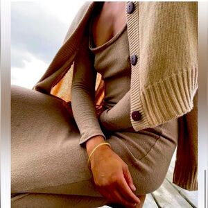 Ozma of California Claudia Dress in Coffee XS